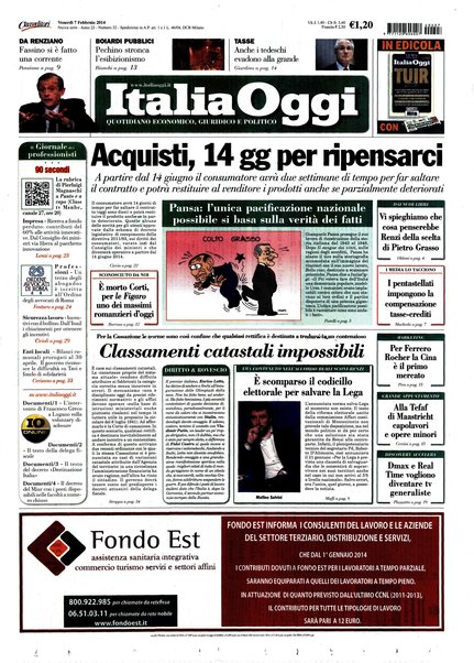 Italia oggi : quotidiano di economia finanza e politica